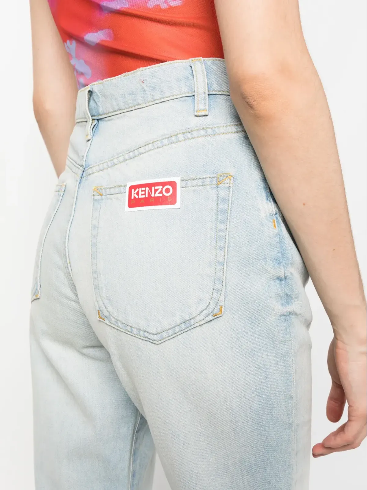 Kenzo 日本製ハイウエストストレートジーンズ - 画像5