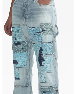 AMIRI ハイライズ パッチワークデニムジーンズ - サムネイル5
