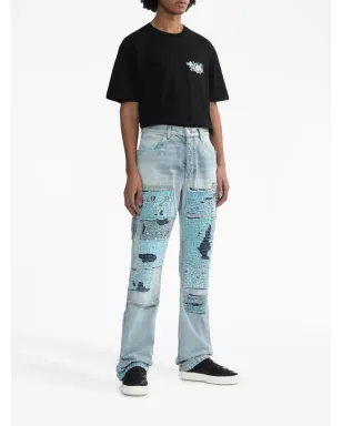 AMIRI ハイライズ パッチワークデニムジーンズ - サムネイル2