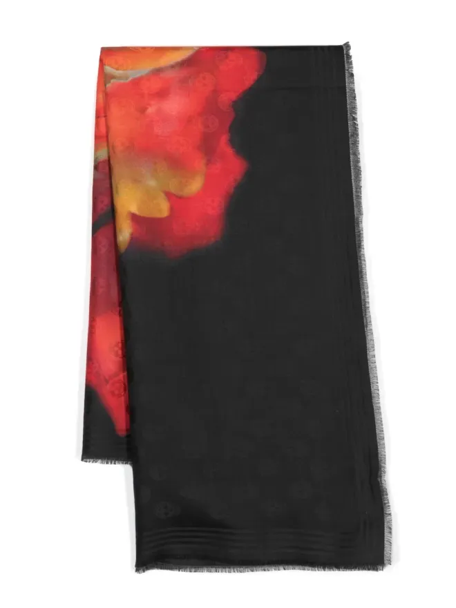 Alexander McQueen Alexander McQueen ソラライズド・スカル柄ストール - ブラックの商品画像