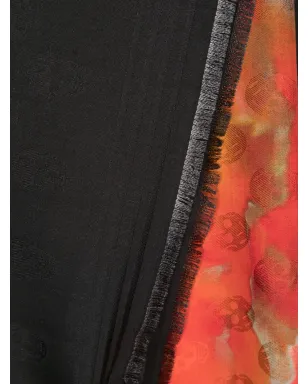 Alexander McQueen ソラライズド・スカル柄ストール - ブラック - サムネイル3
