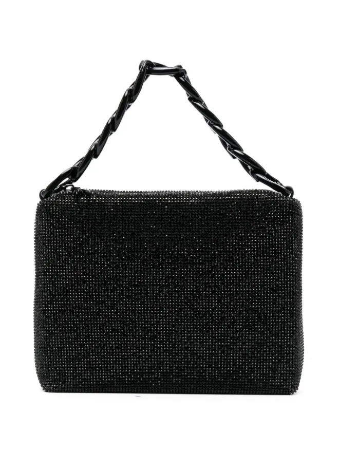 Patrizia Pepe Patrizia Pepe マキシチェーン ラインストーン トートバッグ ブラックの商品画像