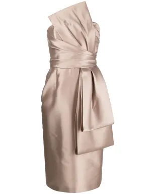 Alberta Ferretti ストラップレス ドレープ ミディドレス - サムネイル1