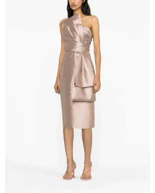 Alberta Ferretti ストラップレス ドレープ ミディドレス - サムネイル2