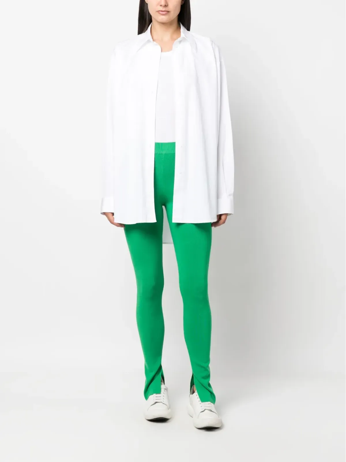 Patrizia Pepe ロゴ入りウエストバンド ミッドライズパンツ - 画像2