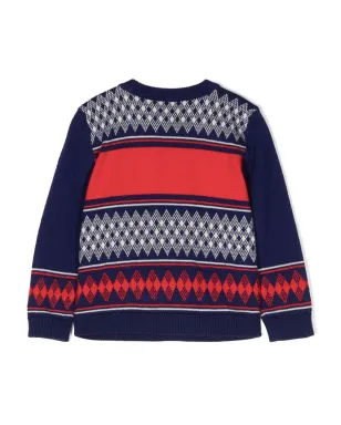 Gucci Kids パターンジャカード ウール ジャンパー - サムネイル2