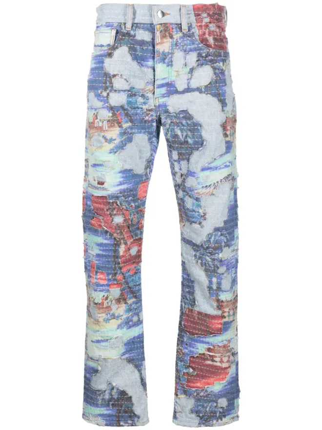 AMIRI AMIRI アロハボロ ストレートジーンズ - ブルーの商品画像