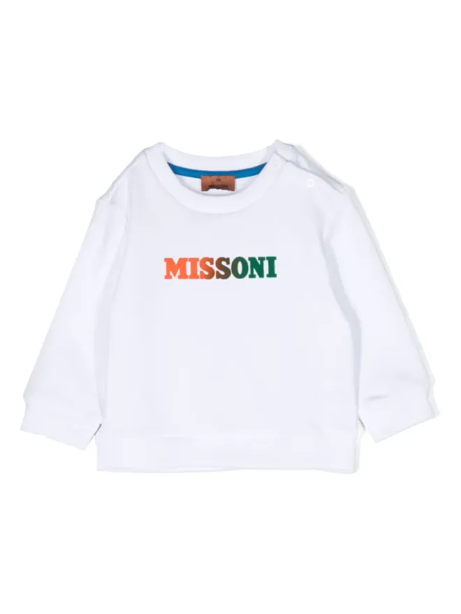 Missoni Kids Missoni Kids ロゴプリント コットン ジャンパーの商品画像