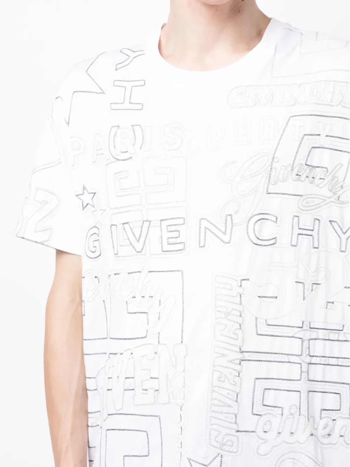 Givenchy 刺繍デザイン コットン Tシャツ - 画像5