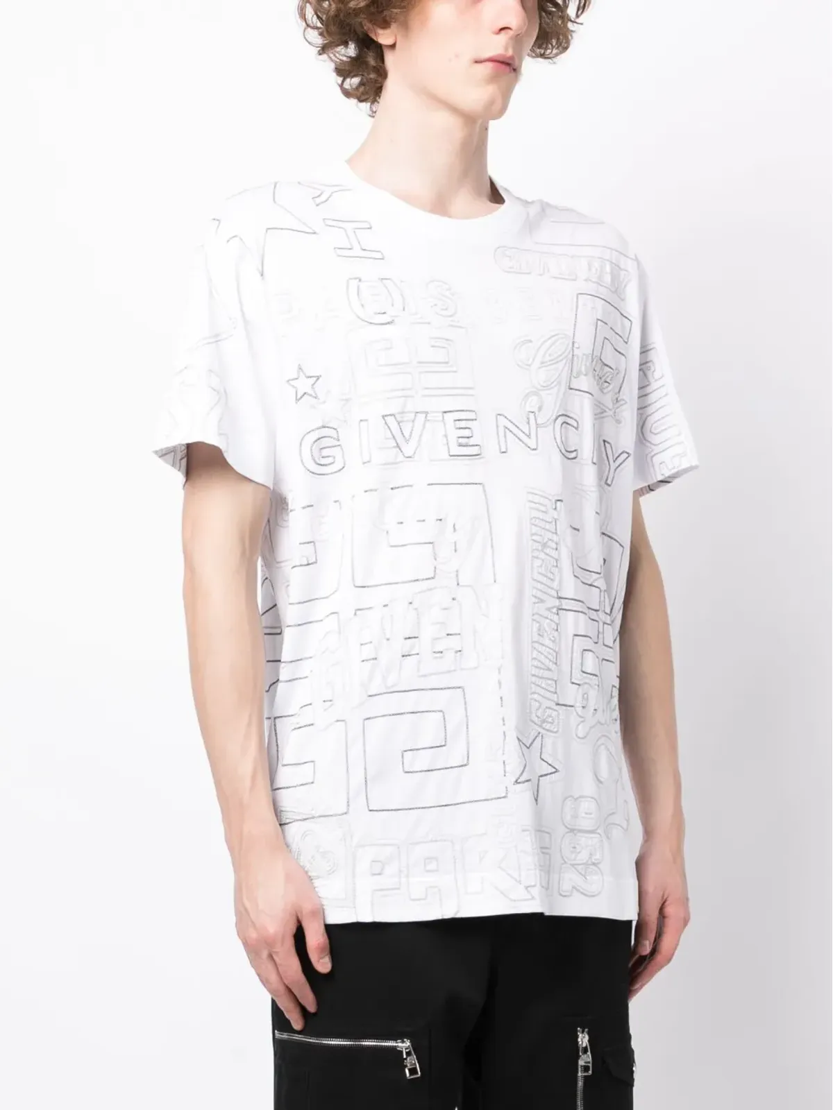 Givenchy 刺繍デザイン コットン Tシャツ - 画像3