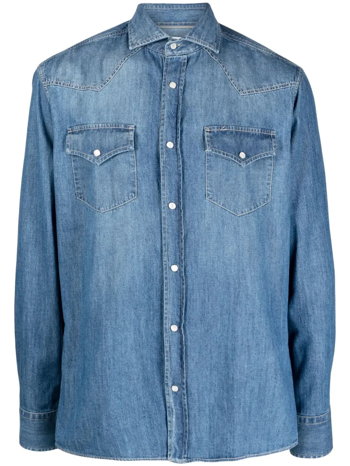 Brunello Cucinelli ボタンアップ コットンデニムシャツ - 画像1