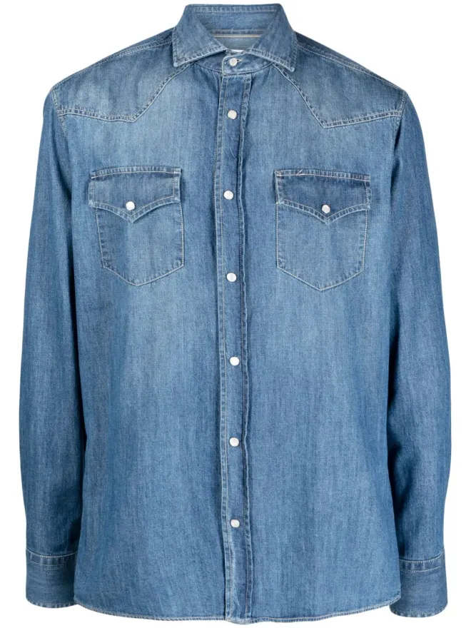 Brunello Cucinelli Brunello Cucinelli ボタンアップ コットンデニムシャツの商品画像