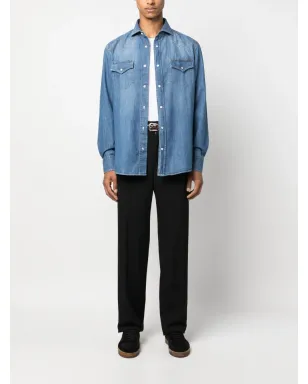 Brunello Cucinelli ボタンアップ コットンデニムシャツ - サムネイル2