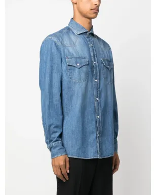 Brunello Cucinelli ボタンアップ コットンデニムシャツ - サムネイル3