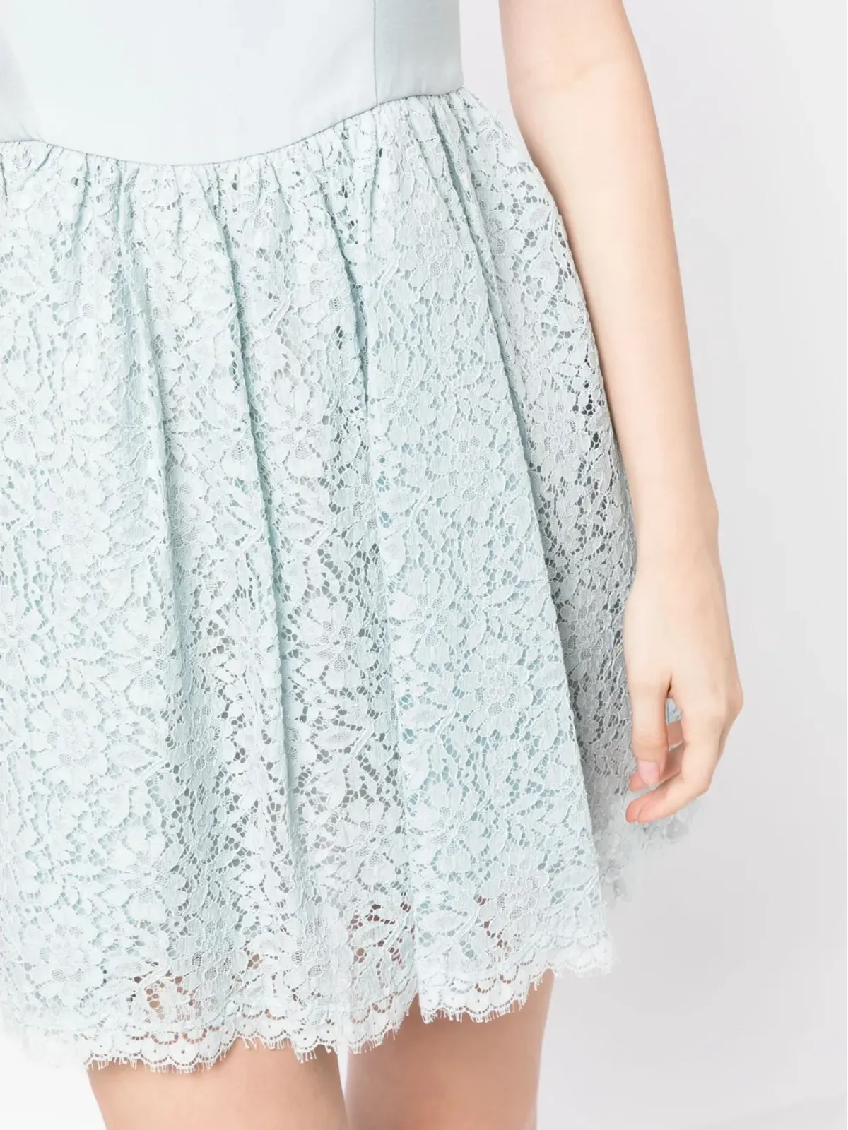 Miu Miu Pre-Owned lace-detailed A-line dress - Blue - 画像5