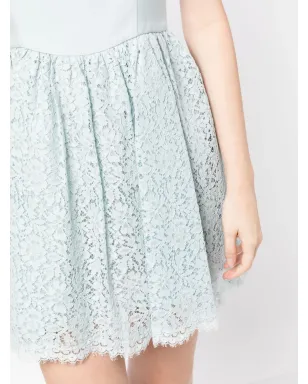 Miu Miu Pre-Owned lace-detailed A-line dress - Blue - サムネイル5