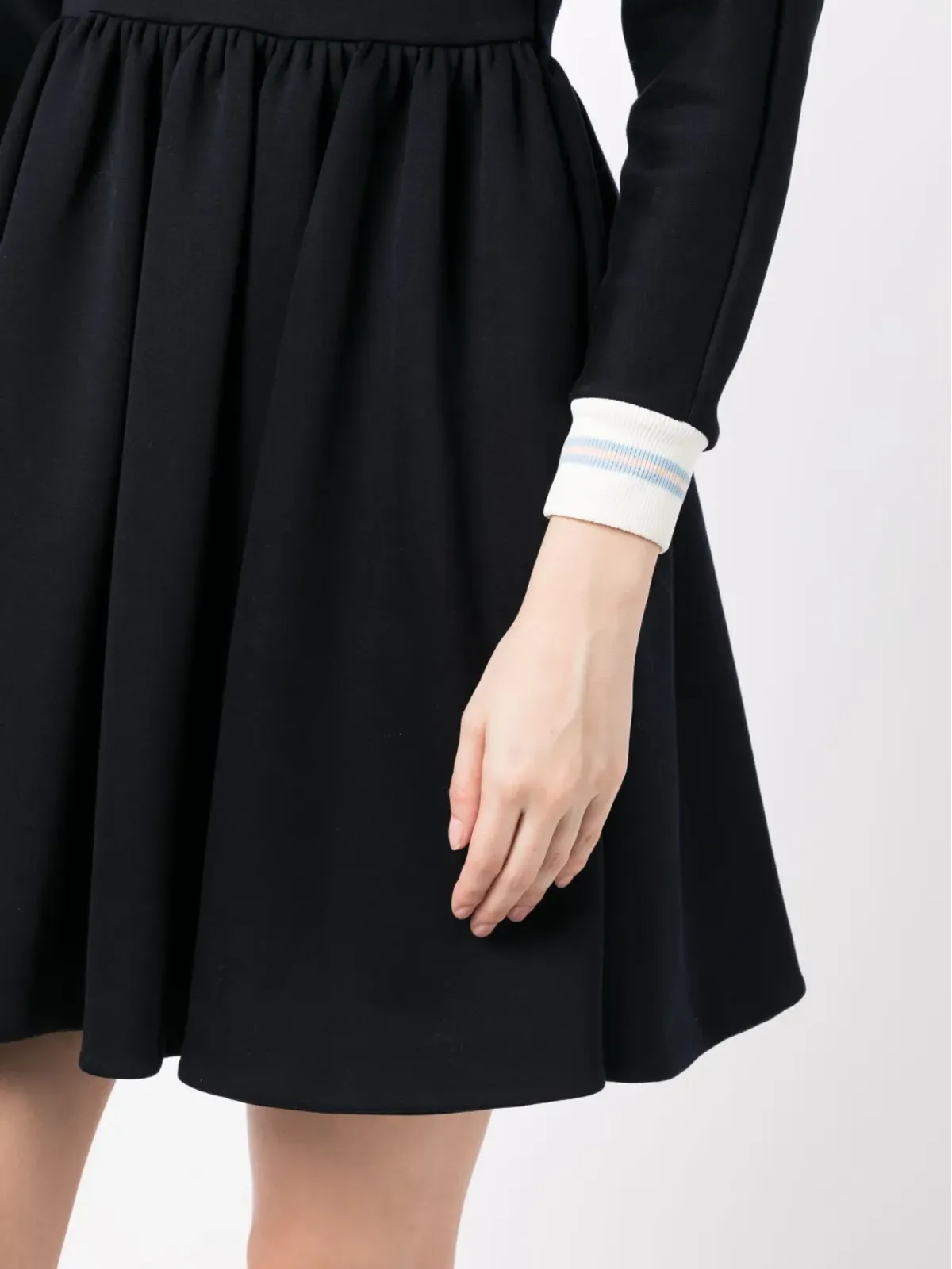Miu Miu Pre-Owned リブトリム長袖ドレス - 画像5