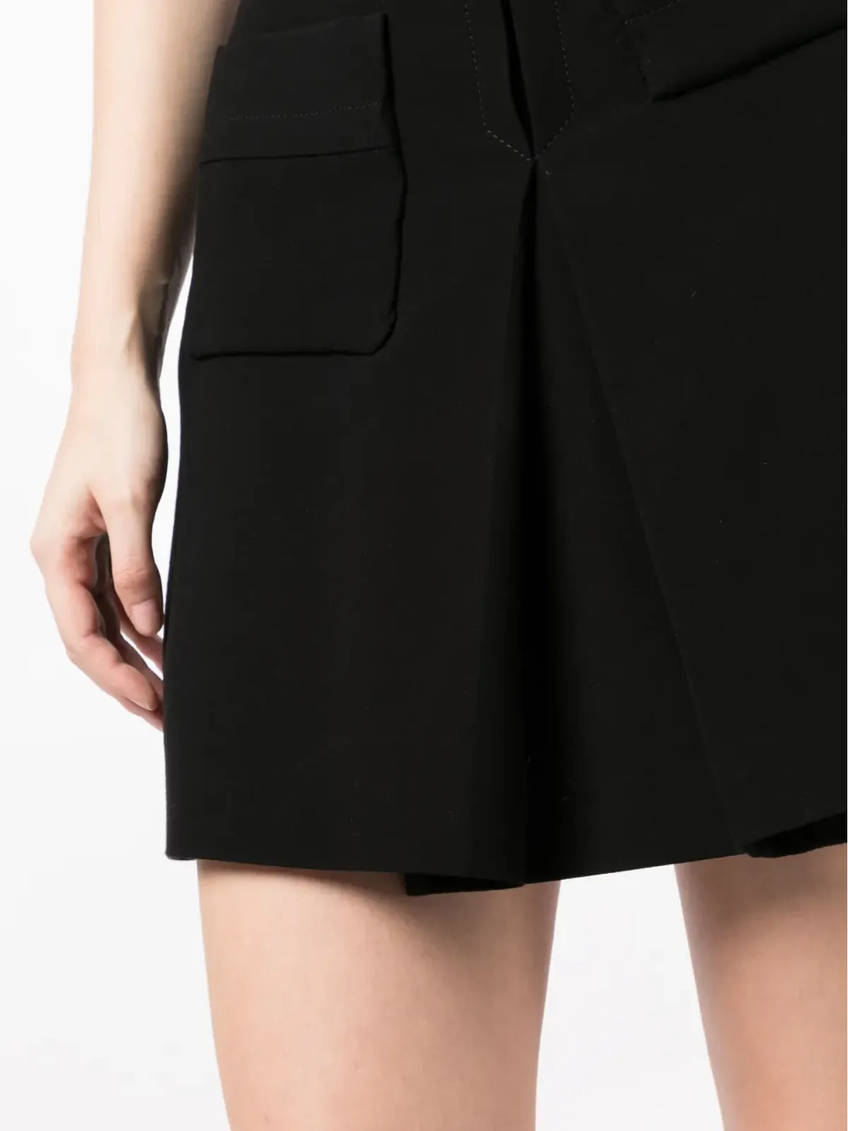 Miu Miu Pre-Owned ビンテージ Aライン ハイウエスト ミニスカート ブラック - 画像5