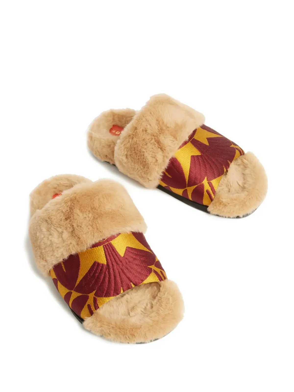 La DoubleJ Winter jacquard slides - Neutrals - 画像2