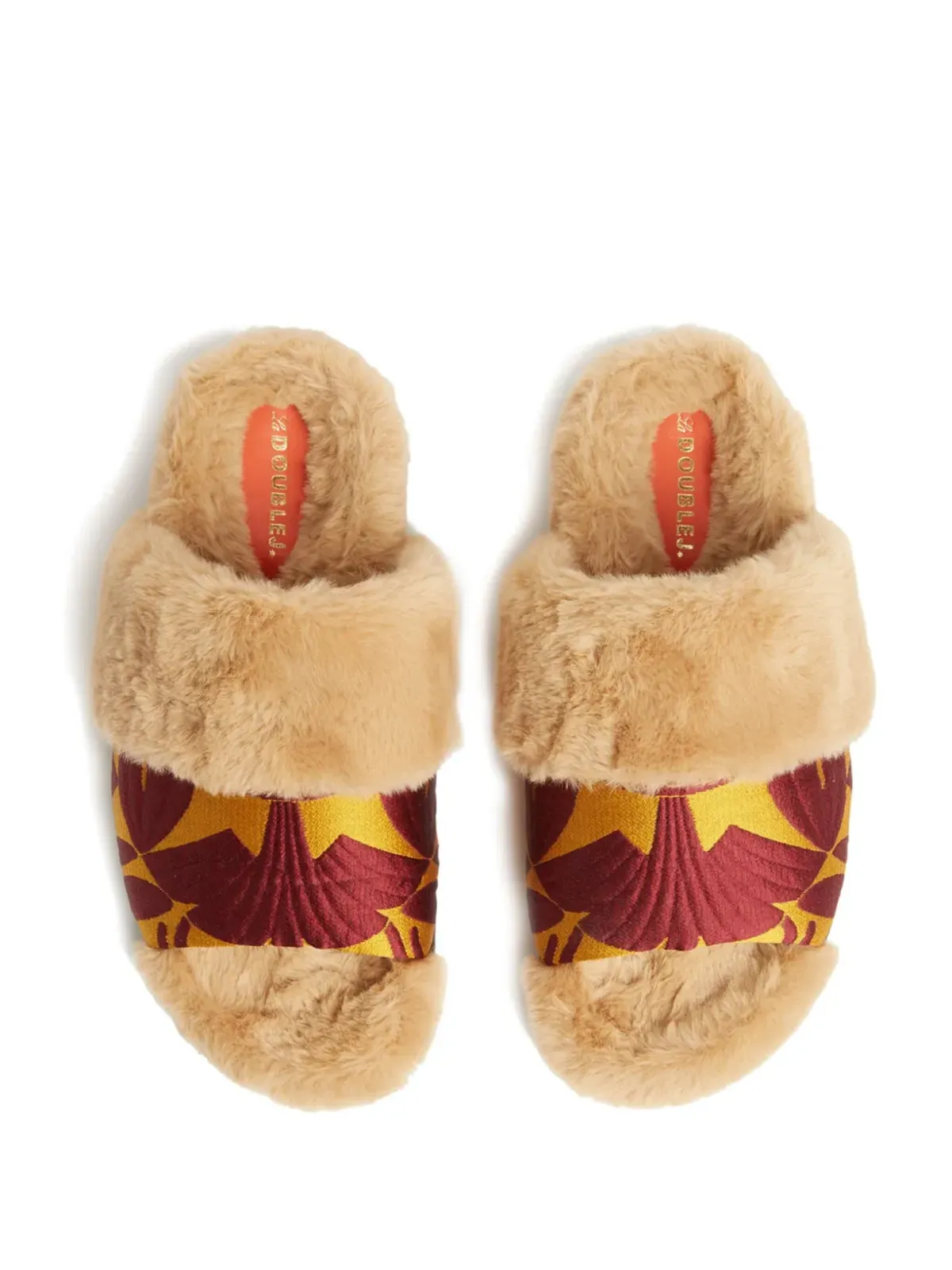 La DoubleJ Winter jacquard slides - Neutrals - 画像3