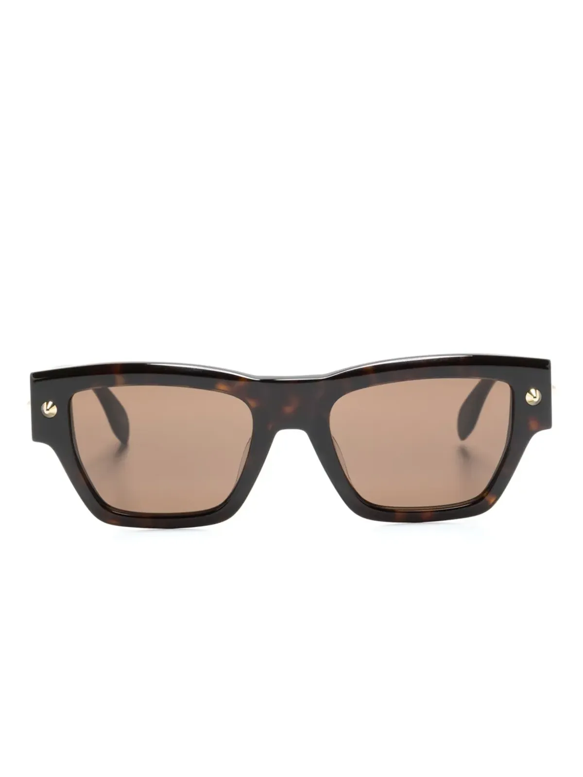 Alexander McQueen Eyewear リベットディテールのスクエアフレームサングラス - 画像1