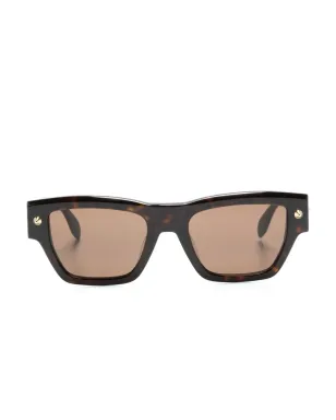 Alexander McQueen Eyewear リベットディテールのスクエアフレームサングラス - サムネイル1