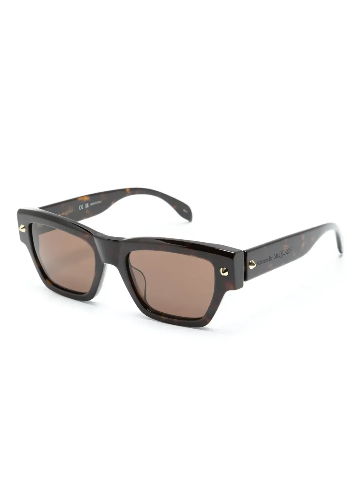 Alexander McQueen Eyewear リベットディテールのスクエアフレームサングラス - 画像2
