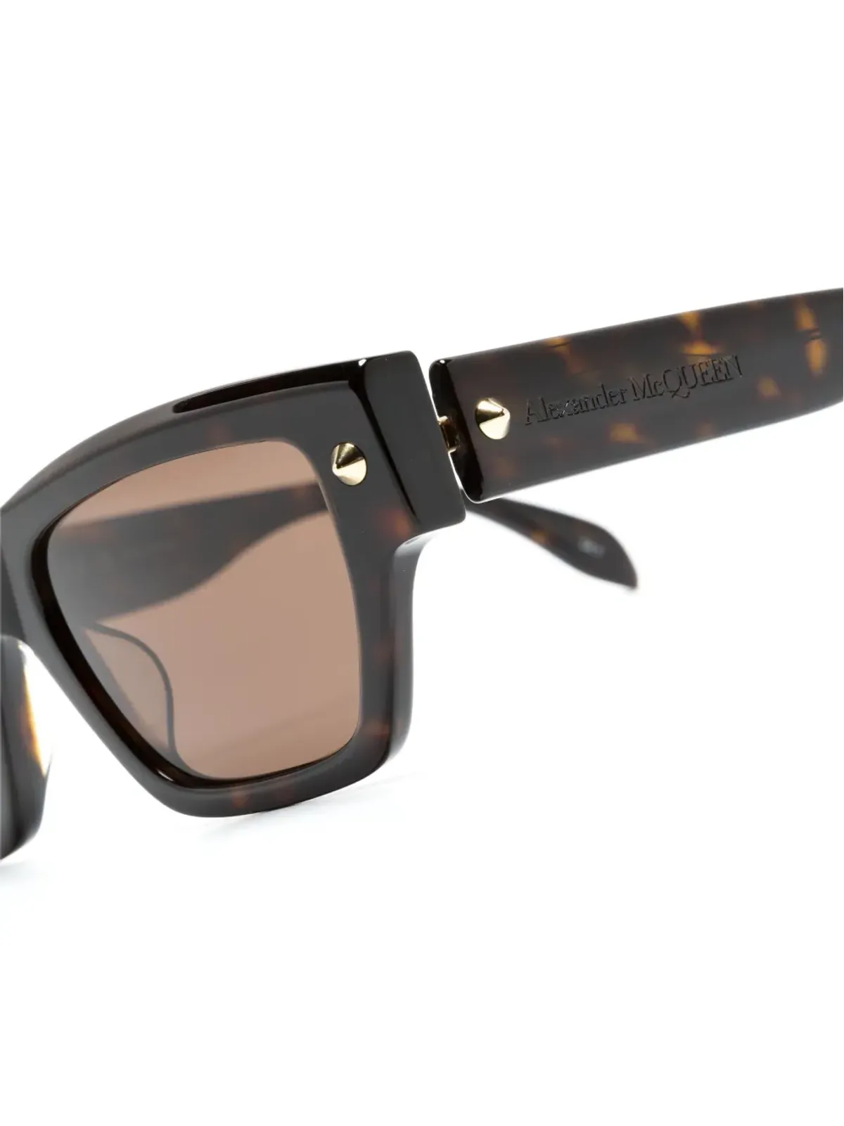 Alexander McQueen Eyewear リベットディテールのスクエアフレームサングラス - 画像3