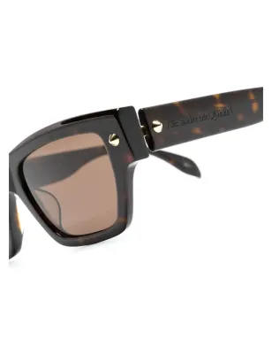 Alexander McQueen Eyewear リベットディテールのスクエアフレームサングラス - サムネイル3