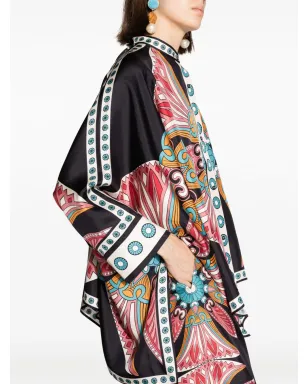La DoubleJ ロータス柄シルクファウラードシャツ - サムネイル5