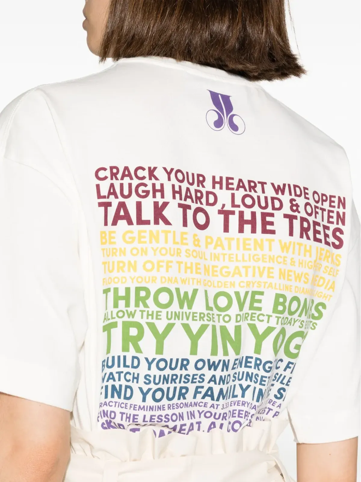 La DoubleJ Raise Your Vibrations コットンTシャツ - 画像5