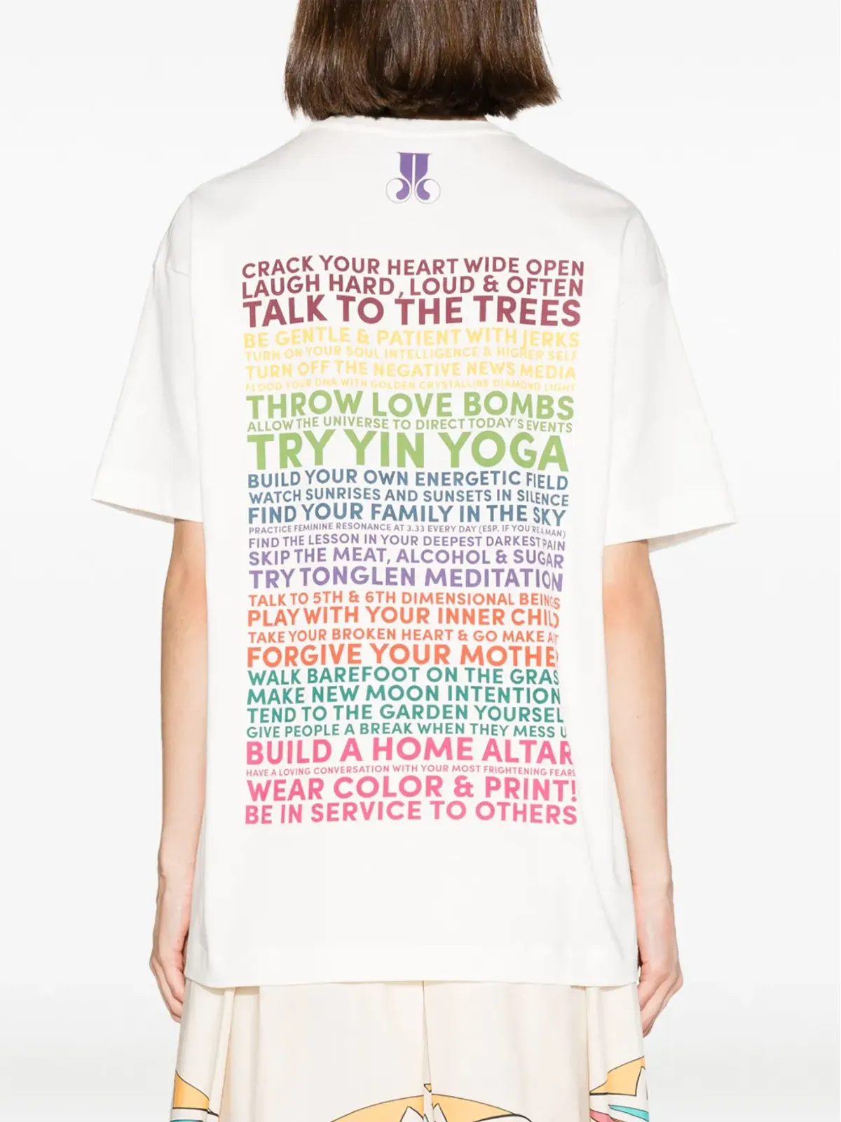 La DoubleJ Raise Your Vibrations コットンTシャツ - 画像4