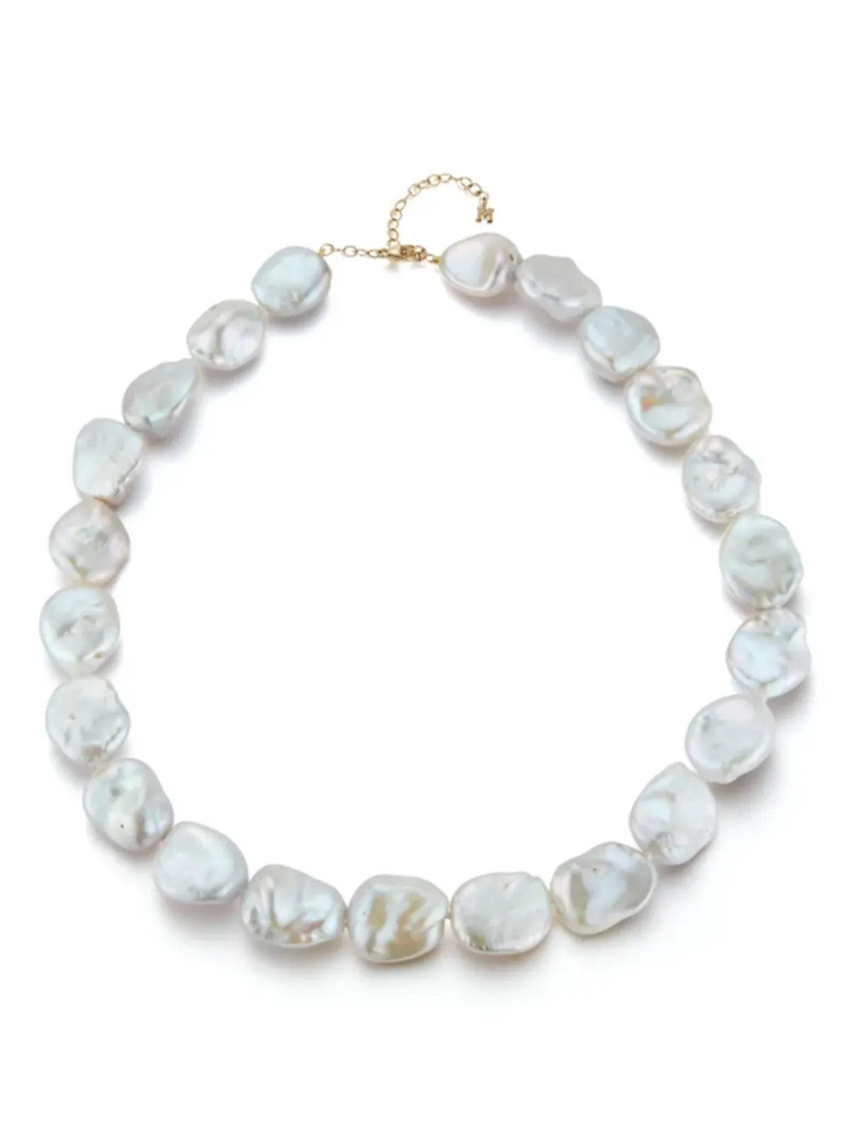 Mateo 14kt イエローゴールド バロックパール ストランド ネックレス - ホワイト - 画像1