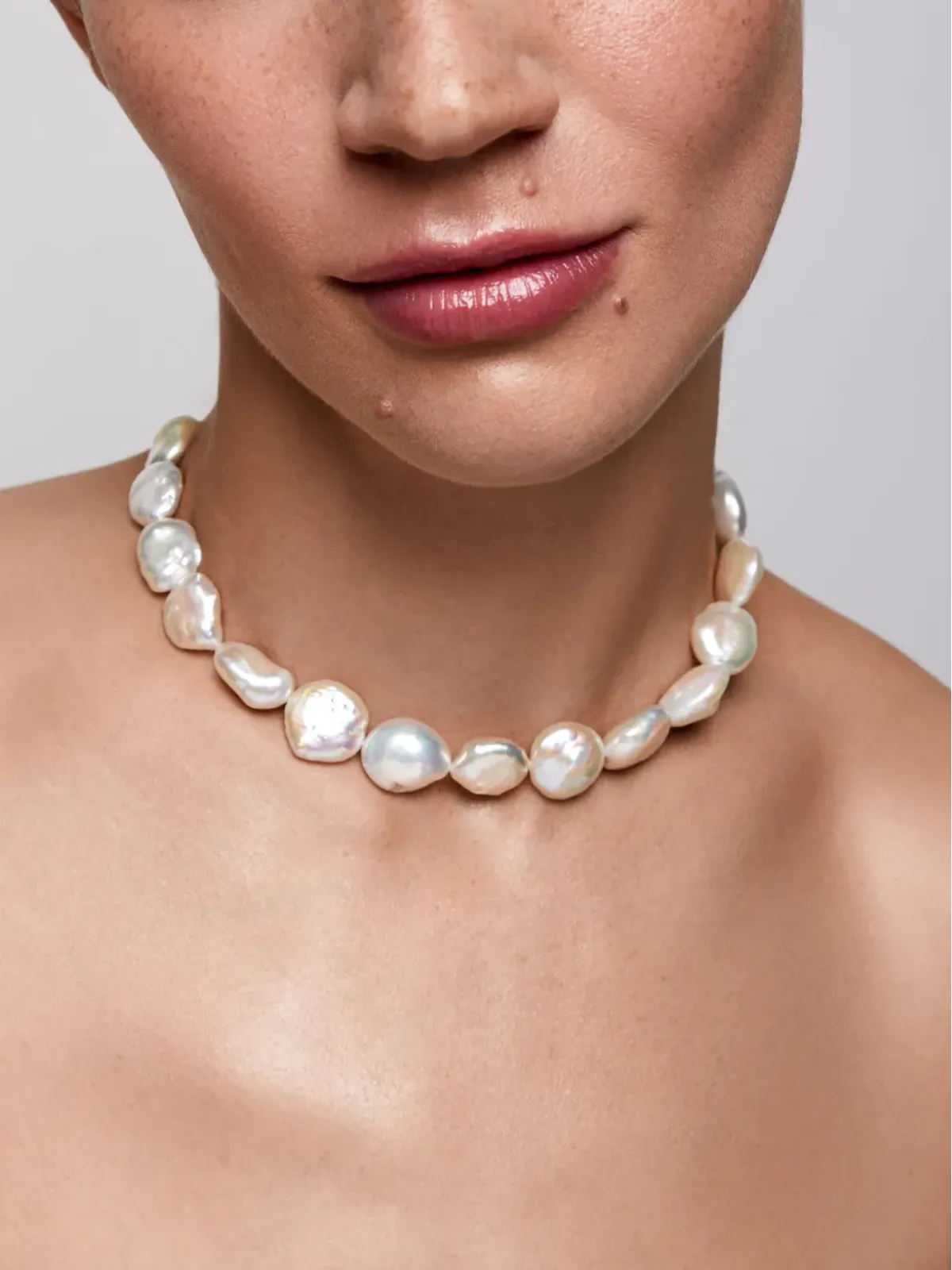 Mateo 14kt イエローゴールド バロックパール ストランド ネックレス - ホワイト - 画像3