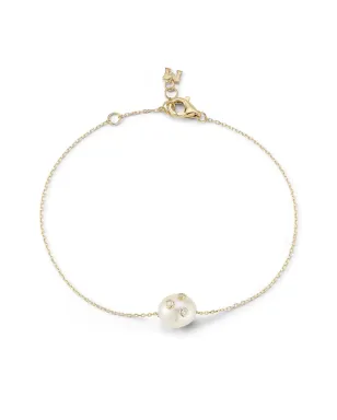 Mateo 14kt イエローゴールド バロックパール＆ダイヤモンド ブレスレット - サムネイル1