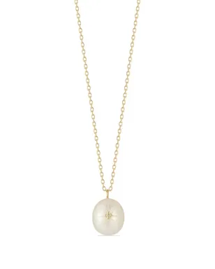 Mateo 14K イエローゴールド パール ダイヤモンド ネックレス - サムネイル1