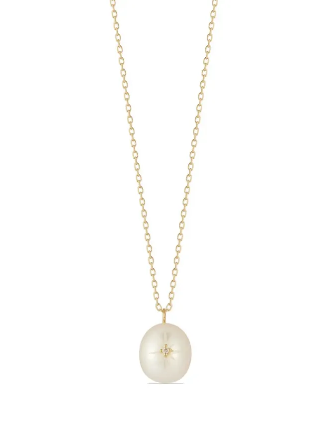 Mateo Mateo 14K イエローゴールド パール ダイヤモンド ネックレスの商品画像