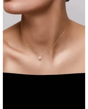 Mateo 14K イエローゴールド パール ダイヤモンド ネックレス - サムネイル2