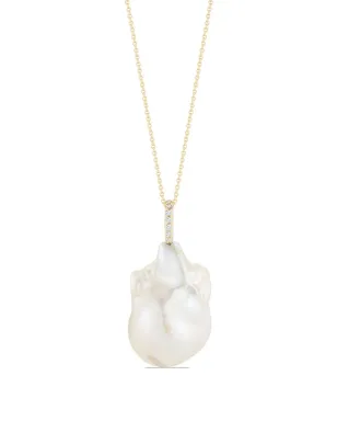 Mateo 14K イエローゴールド バロックパールとダイヤモンド ネックレス - サムネイル1