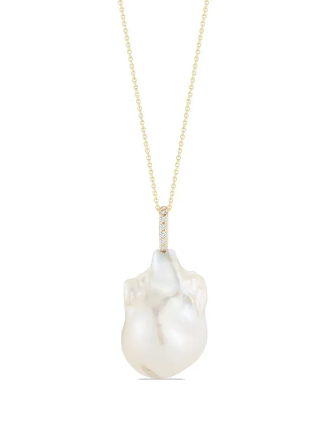 Mateo Mateo 14K イエローゴールド バロックパールとダイヤモンド ネックレスの商品画像