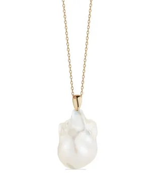 Mateo 14kt イエローゴールド バロックパール ペンダントネックレス - サムネイル1