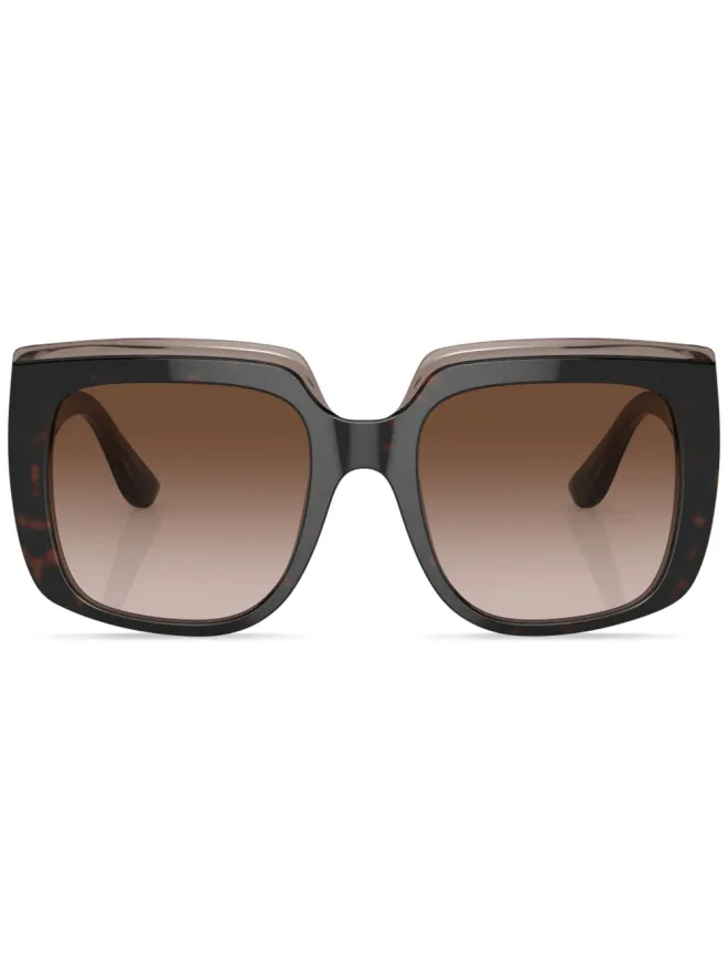 Dolce & Gabbana Eyewear Dolce & Gabbana Eyewear Capriスクエアフレームサングラス（グリーン）の商品画像