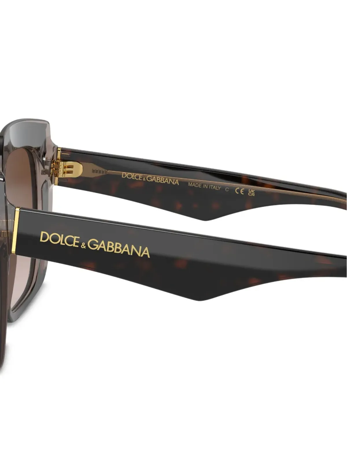 Dolce & Gabbana Eyewear Capriスクエアフレームサングラス（グリーン） - 画像3