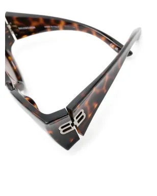 Balenciaga Eyewear Hourglass tortoiseshell-effect oversize-frame sunglasses - サムネイル3