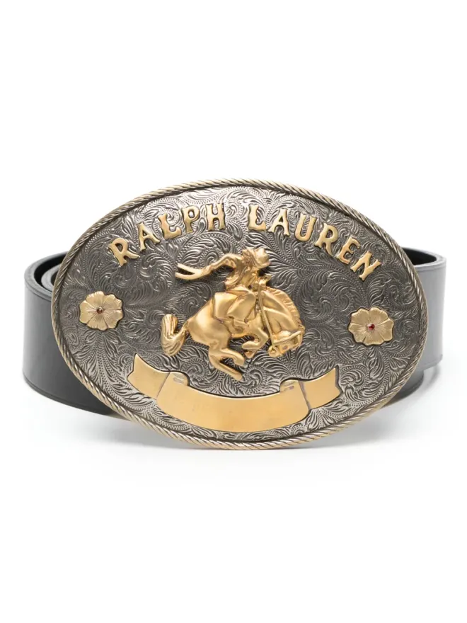 Ralph Lauren Collection Ralph Lauren Collection 飾りバックル付きレザーベルトの商品画像