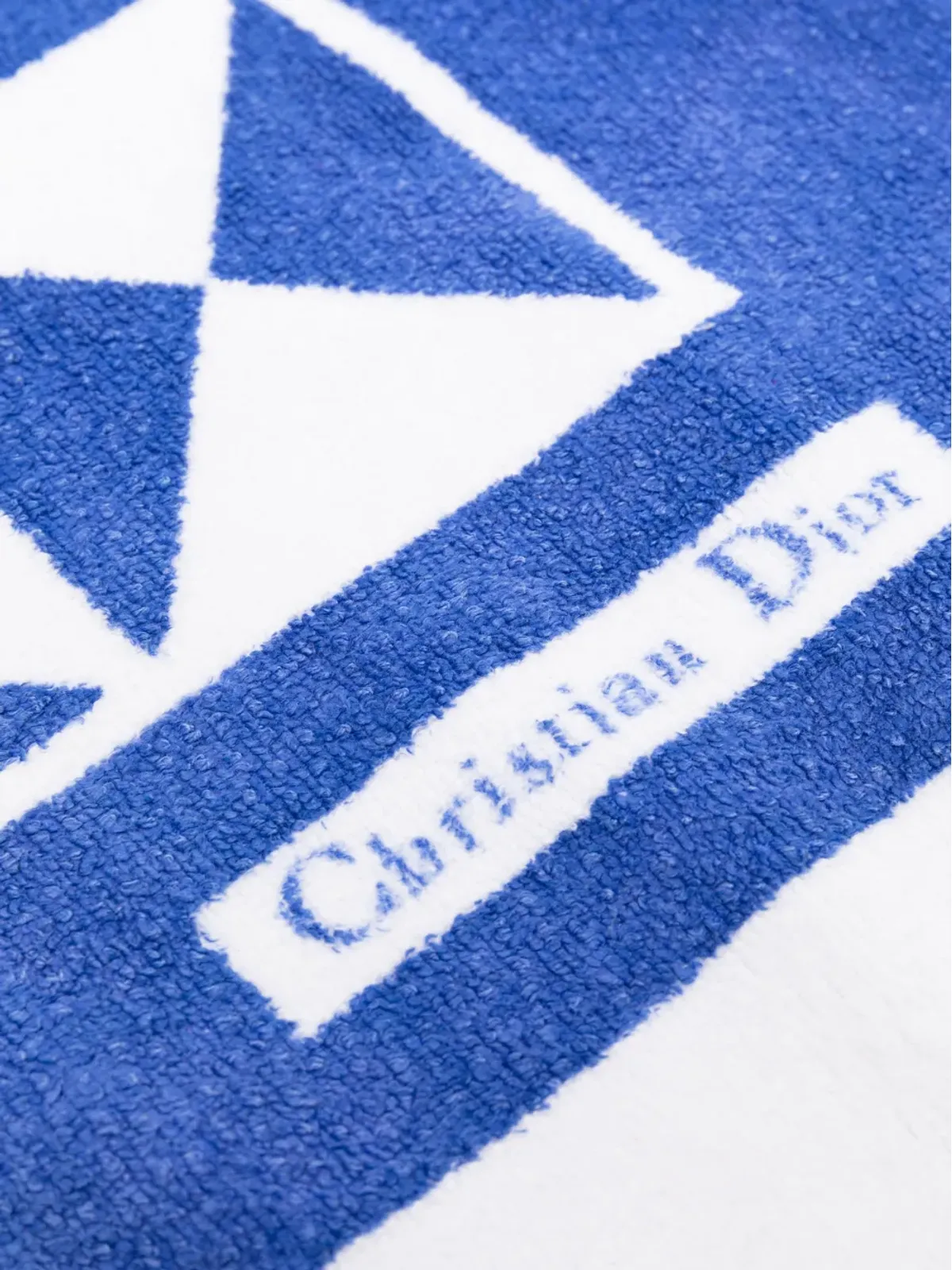 Christian Dior Pre-Owned 2000s geometric print beach towel - Blue - 画像2