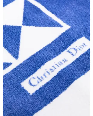 Christian Dior Pre-Owned 2000s geometric print beach towel - Blue - サムネイル2