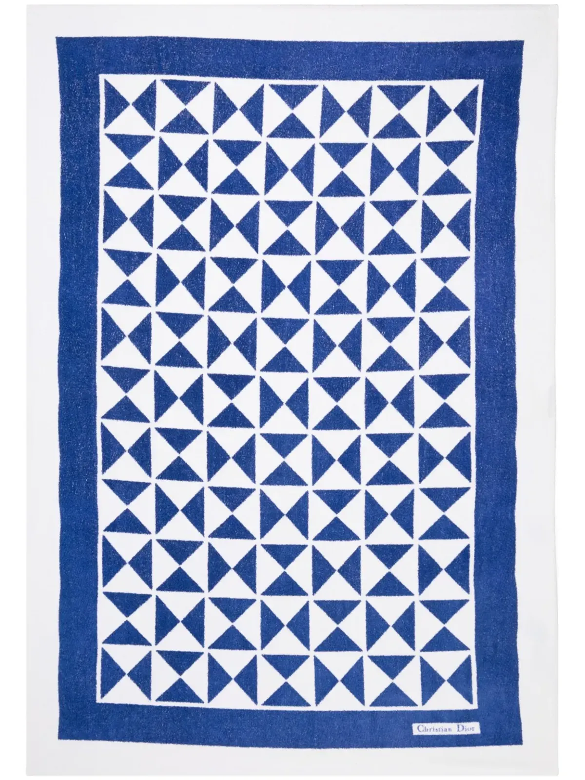 Christian Dior Pre-Owned 2000s geometric print beach towel - Blue - 画像3