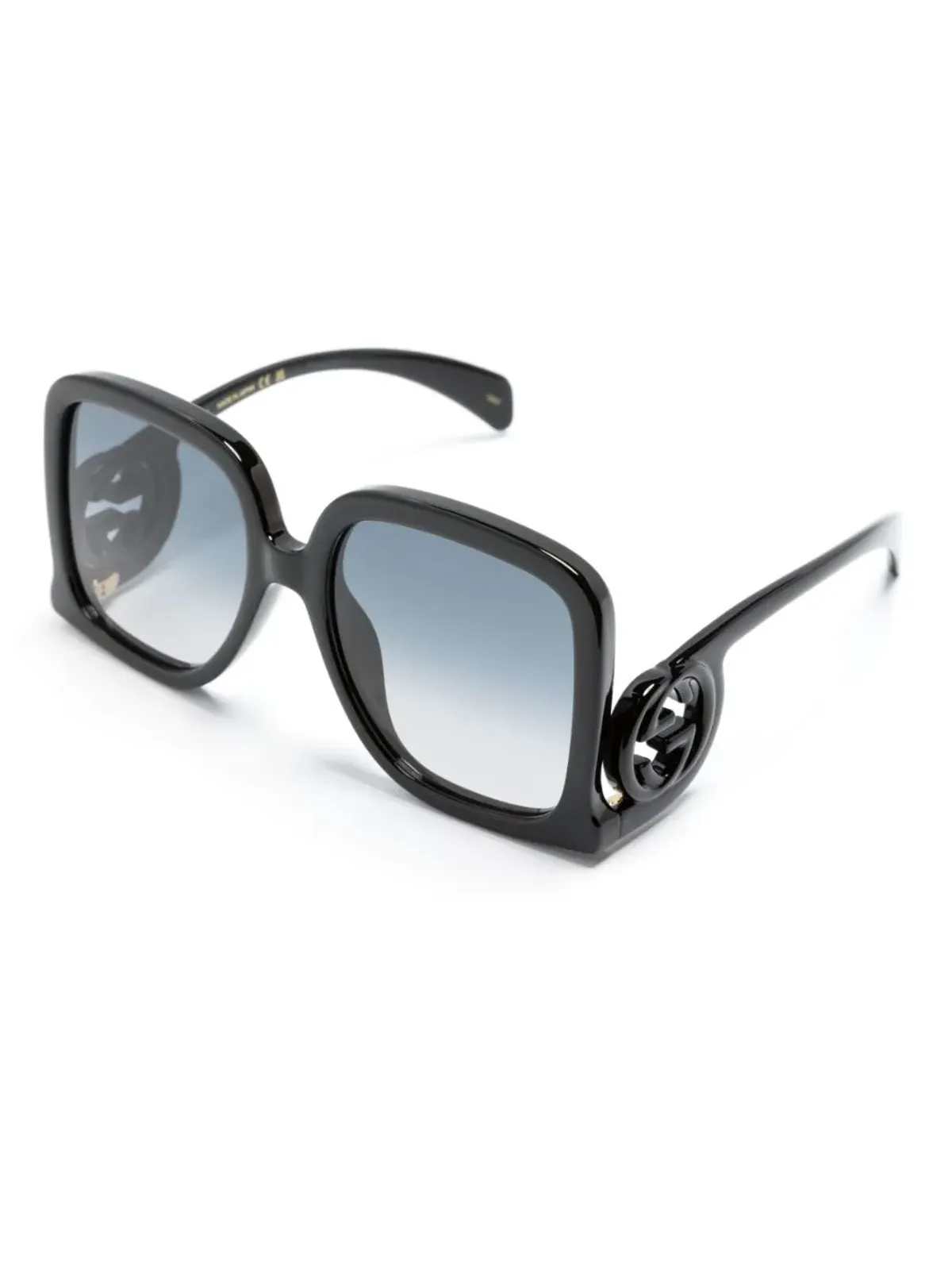 Gucci Eyewear インターロッキングG オーバサイズフレーム サングラス - ブラック - 画像2