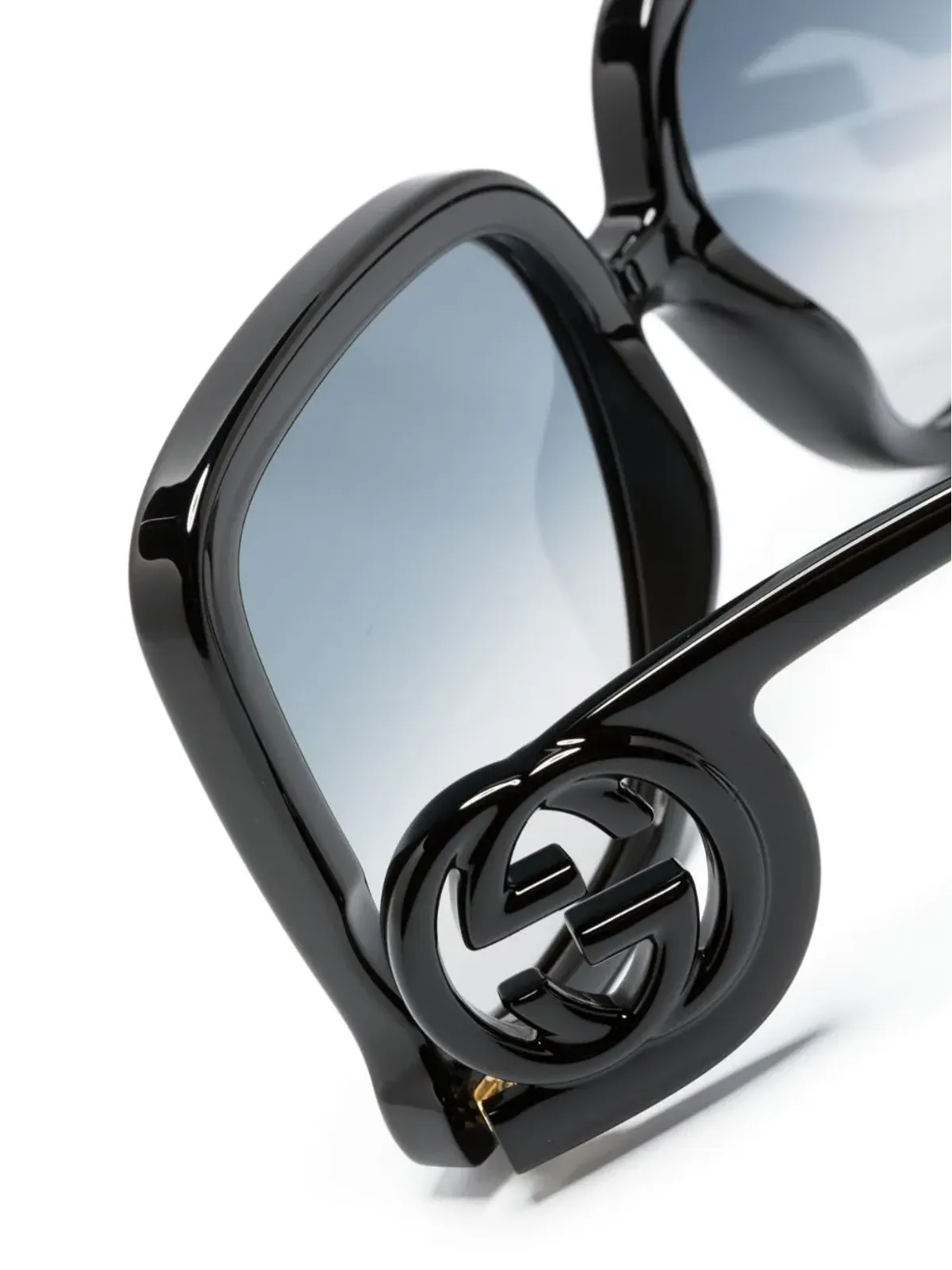 Gucci Eyewear インターロッキングG オーバサイズフレーム サングラス - ブラック - 画像3